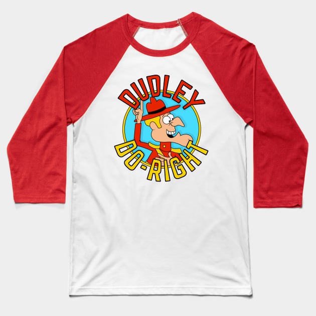 Dudley Do-Right - Rocky Bullwinkle Baseball T-Shirt by LuisP96